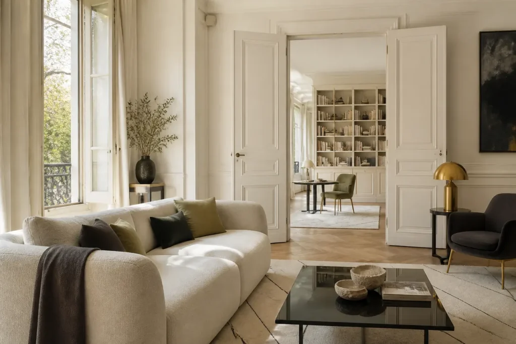 Appartement lumineux avec doubles portes et moulures dans le 6e arrondissement